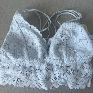 Pink/ Victoria Secret Light Blue Strappy Lace Bralette Sz M